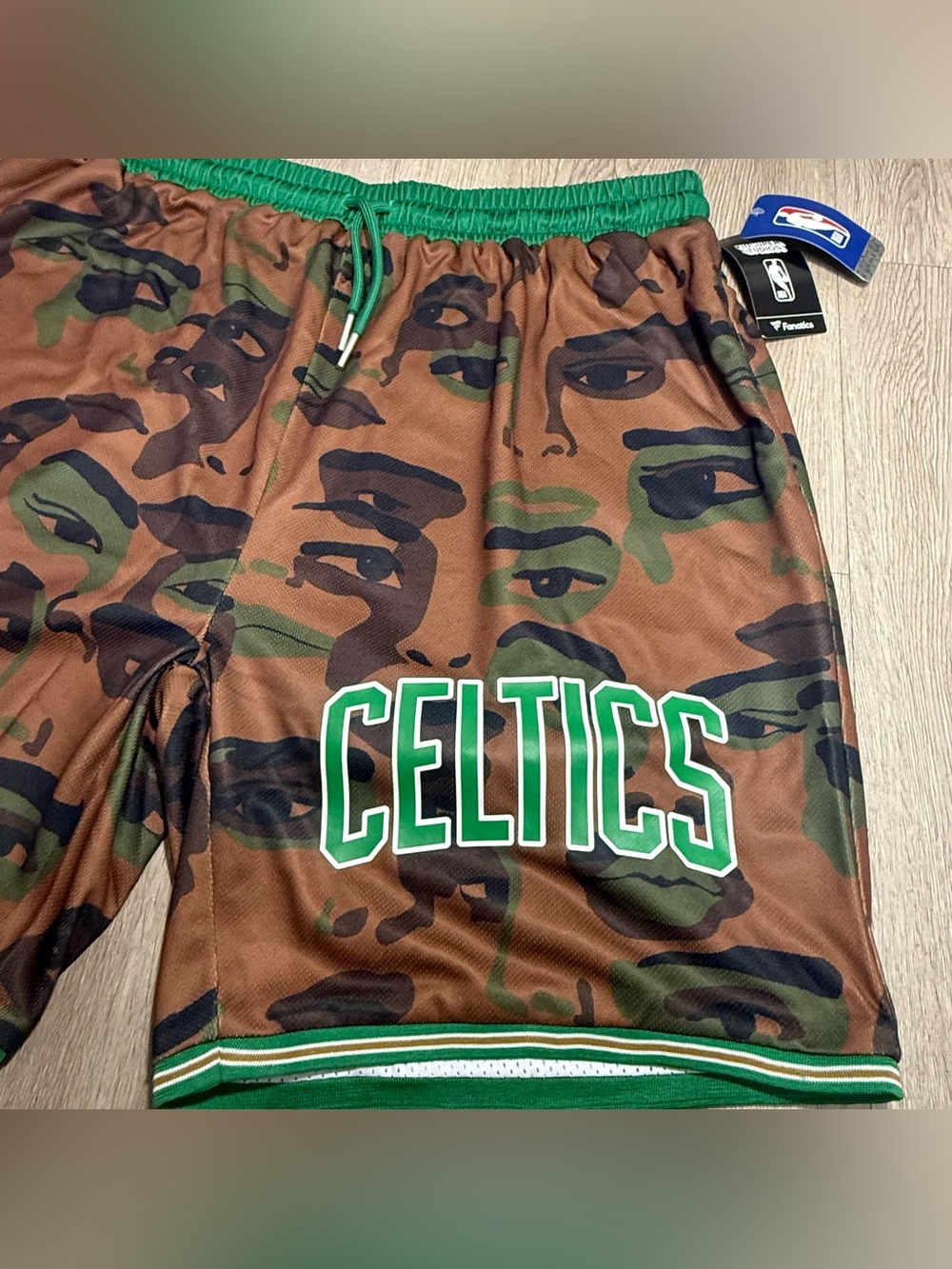New NBA & KidSuper Studios Fanatics Brown Boston Celtics Hometown Shorts S-3XL - Picture 7 of 12